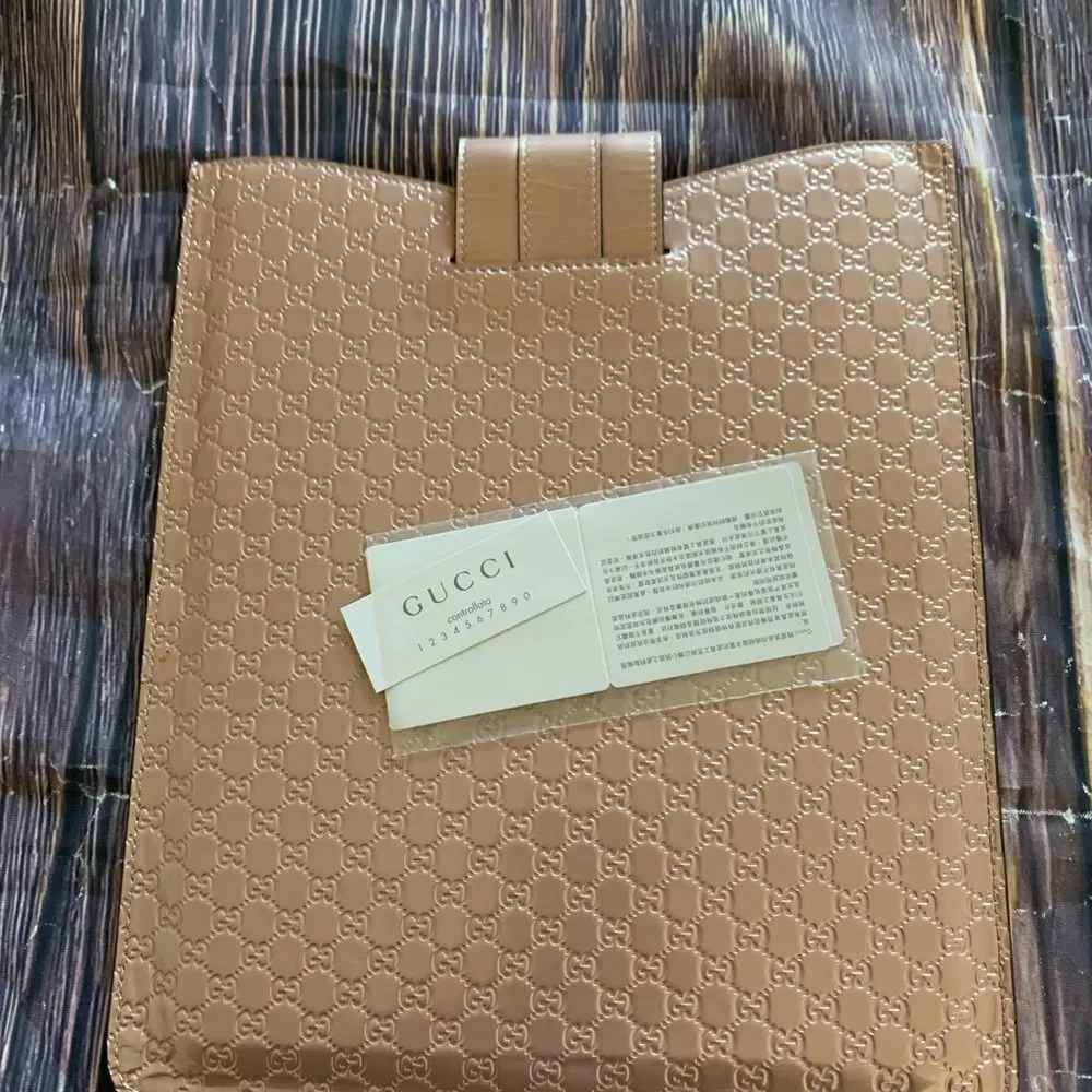 GUCCI 256575-0416 GG GUCCISSIMA LEATHER CARRIER SLEEVE/CASE for iPad etc.